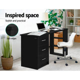 darrahopens Furniture > Office Artiss Office Computer Desk Student Study Table Workstation 3 Drawers 120cm Black