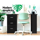 darrahopens Furniture > Office Artiss Office Computer Desk Student Study Table Workstation 3 Drawers 120cm Black