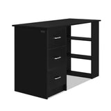 darrahopens Furniture > Office Artiss Office Computer Desk Student Study Table Workstation 3 Drawers 120cm Black