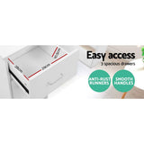 darrahopens Furniture > Office Artiss Office Computer Desk Student Study Table Workstation 3 Drawers Shelf 120cm