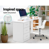 darrahopens Furniture > Office Artiss Office Computer Desk Student Study Table Workstation 3 Drawers Shelf 120cm