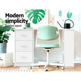 darrahopens Furniture > Office Artiss Office Computer Desk Student Study Table Workstation 3 Drawers Shelf 120cm