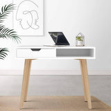 darrahopens Furniture > Office Artiss Office Computer Desk Study Table Storage Drawers Student Laptop White