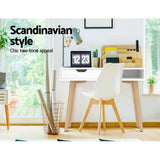 darrahopens Furniture > Office Artiss Office Computer Desk Study Table Storage Drawers Student Laptop White