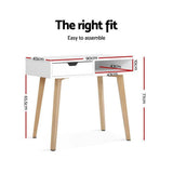 darrahopens Furniture > Office Artiss Office Computer Desk Study Table Storage Drawers Student Laptop White
