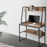 darrahopens Furniture > Office Artiss Office Computer Desk Study Table Workstation Bookshelf Storage Oak