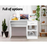 darrahopens Furniture > Office Artiss Office Computer Desk with Storage - White