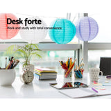 darrahopens Furniture > Office Artiss Rotary Corner Desk with Bookshelf - White