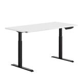 darrahopens Furniture > Office Artiss Standing Desk Adjustable Height Desk Dual Motor Electric Black Frame White Desk Top 140cm