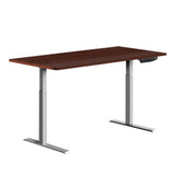 darrahopens Furniture > Office Artiss Standing Desk Adjustable Height Desk Dual Motor Electric Grey Frame Walnut Desk Top 120cm