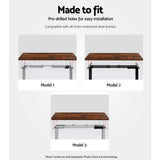 Darrahopens Furniture > Office Artiss Standing Desk Desktop Motorised Electric Sit Stand Table Rustic Brown