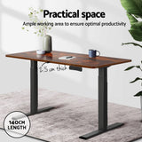 Darrahopens Furniture > Office Artiss Standing Desk Desktop Motorised Electric Sit Stand Table Rustic Brown