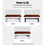 Darrahopens Furniture > Office Artiss Standing Desk Desktop Motorised Electric Sit Stand Table Walnut