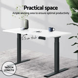Darrahopens Furniture > Office Artiss Standing Desk Desktop Motorised Electric Sit Stand Table White