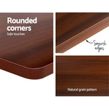 Darrahopens Furniture > Office Artiss Standing Desk Electric Adjustable Sit Stand Desks Black Walnut 140cm
