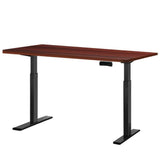 Darrahopens Furniture > Office Artiss Standing Desk Electric Adjustable Sit Stand Desks Black Walnut 140cm