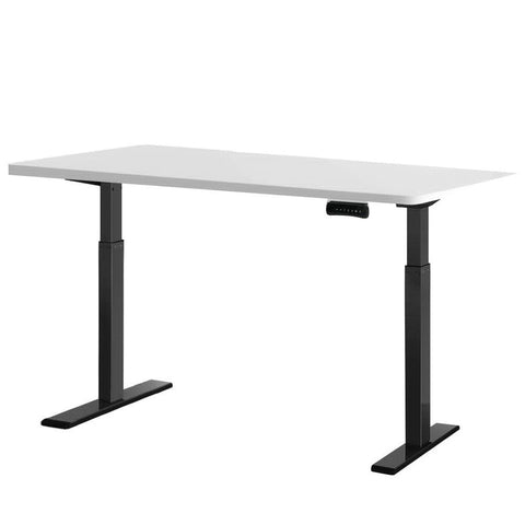 Darrahopens Furniture > Office Artiss Standing Desk Electric Adjustable Sit Stand Desks Black White 140cm