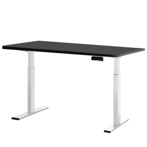 Darrahopens Furniture > Office Artiss Standing Desk Electric Adjustable Sit Stand Desks White Black 140cm