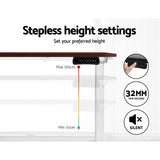 Darrahopens Furniture > Office Artiss Standing Desk Electric Adjustable Sit Stand Desks White Walnut 140cm