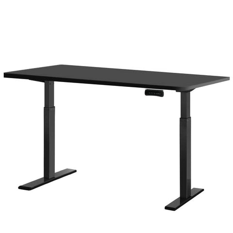 Darrahopens Furniture > Office Artiss Standing Desk Electric Height Adjustable Sit Stand Desks Black 140cm