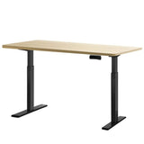 Darrahopens Furniture > Office Artiss Standing Desk Electric Height Adjustable Sit Stand Desks Black Oak