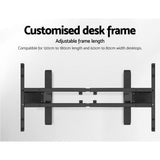 Darrahopens Furniture > Office Artiss Standing Desk Electric Height Adjustable Sit Stand Desks Black Oak 140cm