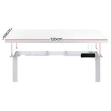 Darrahopens Furniture > Office Artiss Standing Desk Electric Height Adjustable Sit Stand Desks Table White