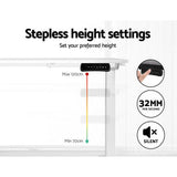 Darrahopens Furniture > Office Artiss Standing Desk Electric Height Adjustable Sit Stand Desks White 140cm