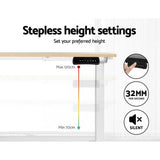 Darrahopens Furniture > Office Artiss Standing Desk Electric Height Adjustable Sit Stand Desks White Oak