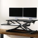 Darrahopens Furniture > Office Artiss Standing Desk Riser Height Adjustable Sit Stand Computer Laptop Desktop