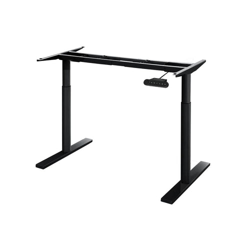 Darrahopens Furniture > Office Artiss Standing Desk Sit Stand Motorised Adjustable Frame Only Dual Motor Black