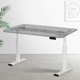 Darrahopens Furniture > Office Artiss Standing Desk Sit Stand Motorised Adjustable Frame Only White Dual Motor