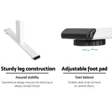 Darrahopens Furniture > Office Artiss Standing Desk Sit Stand Motorised Adjustable Frame Only White Dual Motor