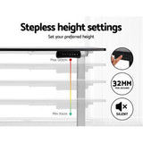 Darrahopens Furniture > Office Artiss Standing Desk Sit Stand Motorised Adjustable Frame Only White Dual Motor