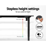 Darrahopens Furniture > Office Artiss Standing Desk Sit Stand Motorised Height Adjustable Frame Only Black