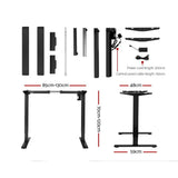 Darrahopens Furniture > Office Artiss Standing Desk Sit Stand Motorised Height Adjustable Frame Only Black