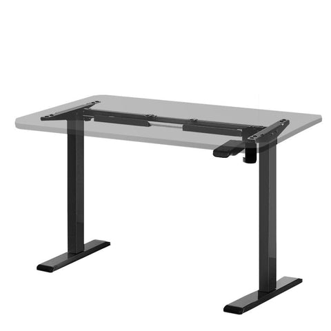 Darrahopens Furniture > Office Artiss Standing Desk Sit Stand Motorised Height Adjustable Frame Only Black