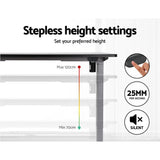 Darrahopens Furniture > Office Artiss Standing Desk Sit Stand Motorised Height Adjustable Frame Only Grey