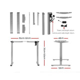 Darrahopens Furniture > Office Artiss Standing Desk Sit Stand Motorised Height Adjustable Frame Only Grey