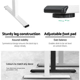 Darrahopens Furniture > Office Artiss Standing Desk Sit Stand Motorised Height Adjustable Frame Only White