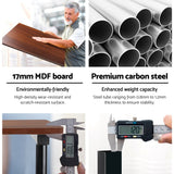 darrahopens Furniture > Office Artiss Twin Laptop Table Desk - Dark Wood