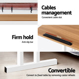 darrahopens Furniture > Office Artiss Twin Laptop Table Desk - Light Wood