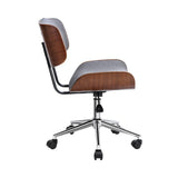 darrahopens Furniture > Office Artiss Wooden Fabric Office Chair Grey