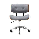 darrahopens Furniture > Office Artiss Wooden Fabric Office Chair Grey