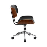 darrahopens Furniture > Office Artiss Wooden Office Chair Black Leather