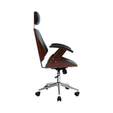 darrahopens Furniture > Office Artiss Wooden Office Chair Computer Gaming Chairs Executive Leather Black