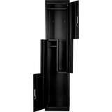 darrahopens Furniture > Office Black Two-Door L-shaped Office Gym Shed Storage Lockers