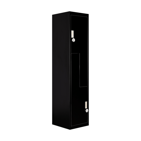 darrahopens Furniture > Office Black Two-Door L-shaped Office Gym Shed Storage Lockers