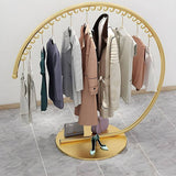Darrahopens Furniture > Office Commercial Clothing Floor-Standing Hanger High Capacity Curved Clothes Bar Storage Rack 160cm