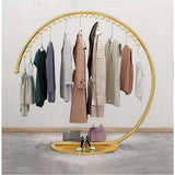 Darrahopens Furniture > Office Commercial Clothing Floor-Standing Hanger High Capacity Curved Clothes Bar Storage Rack 160cm